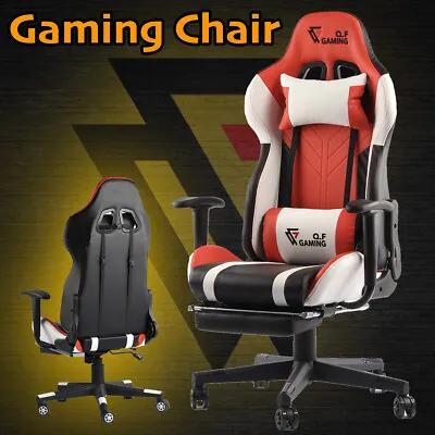 $159.95 • Buy QF Gaming Chair Office Seating Racing Computer PU Leather Executive Racer Footre