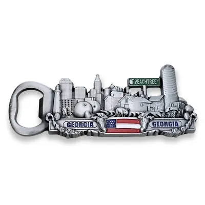 Georgia Fridge Refrigerator Magnet Souvenir Bottle Opener Peach State Atlanta • $3.99