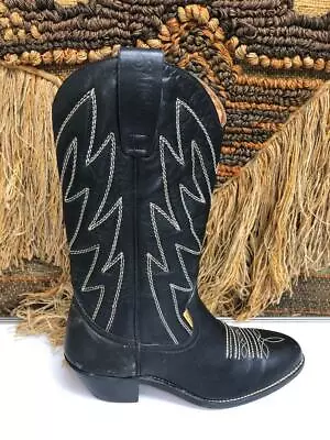 £59.03 • Buy Sancho Womens Black Leather Embroidery Western Boot SZ 38/7.5    957