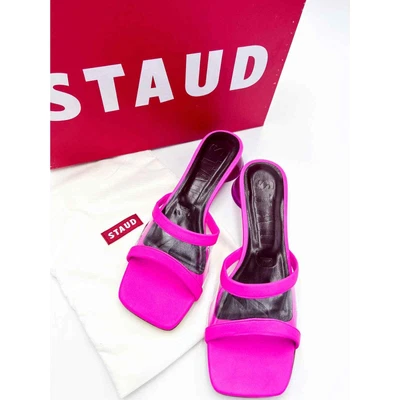 $235 • Buy Staud Simone Clear Mule NWT NIB Size 8 BOUGAINVILLEA