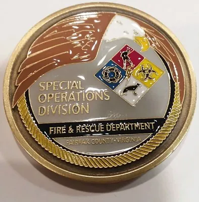 $22.49 • Buy Fairfax County VA Fire & Rescue Special Operations Division Challenge Coin 