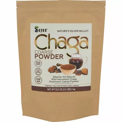 Sayan Chaga Mushroom Powder Tea Siberian All Natural Wild Harvested - 6 Sizes  • $110.99