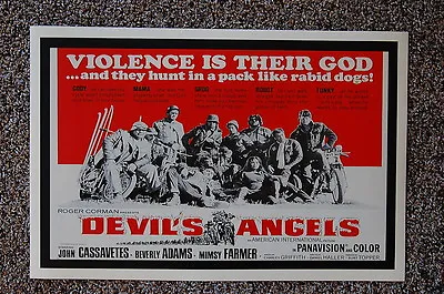 DEVIL'S ANGELS Lobby Card Movie Poster JOHN CASSAVETES • $4.50