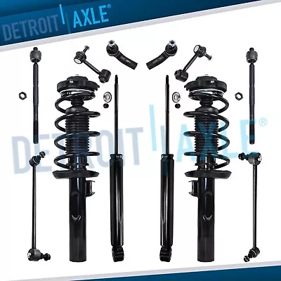 Front Struts W/Coil Spring Rear Shocks Sway Bars Tie Rods For 2012-2017 VW Jetta • $243.04