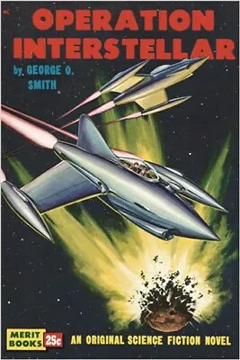 Vintage Sci-fi Novel Cover Poster OPERATION INTERSTELLAR  Futuristic 20x30 • $9.99