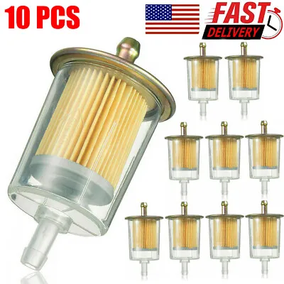 $14.99 • Buy 10X Universal 5/16” Fuel Filter Industrial High Performance Inline Gas Fuel Line