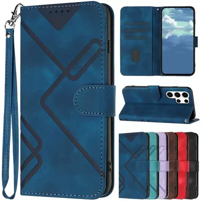 For Samsung S24 S23 FE S22 S21 S20 Note20 Wallet Card Case Flip PU Leather Cover • $13.29