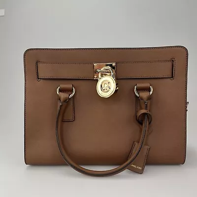 MICHAEL KORS Large Hamilton Brown 2 Way Handbag NEW!! • $64