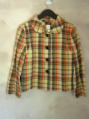 J.CREW Size 6  Montauk Madras Charlie Cropped Swing Jacket  Plaid   NEW   • $39