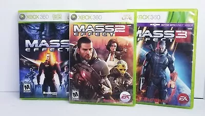 Xbox 360 Mass Effect Trilogy 1 2 3 Shooter Video Games Rated M Set Of 3 • $14.99