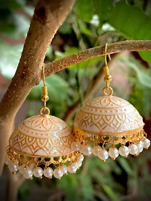 Meenakari Bollywood Style Big Dome Shape Jhumka Earring • $15.95