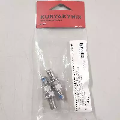 Kuryakyn 1411 H-D Honda Suzuki Kawasaki Victory Universal Chrome Mirror Adaptors • $18.99