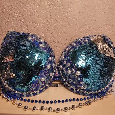 SEXY Costume BRA RAVE HALLOWEEN FESTIVAL Mermaid BA TOP  V.Secret Size 34DDD  • $100