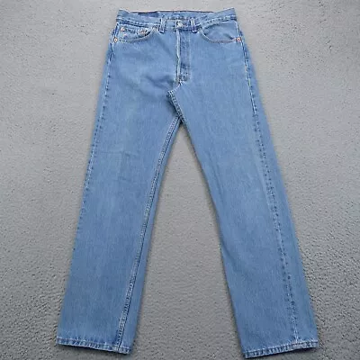 VTG Levis 501 XX Jeans Mens 32 Blue Made In USA 90s Bat Wing Button Fly 32x30 • $69.95