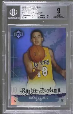 2004-05 Upper Deck Academy Rainbow Sasha Vujacic #RA17 BGS 9 MINT Rookie RC • $35.61