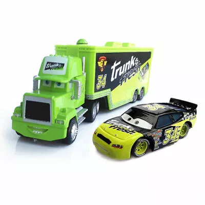 Disney Pixar Cars Diecast McQueen 1:55 Truck+Car Metal Model Toys Holiday Gift • $18.89