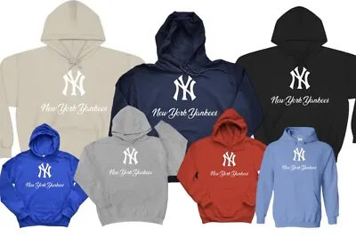 New York Yankees Heavy Blend Hoodie Sweatshirt Ny Raised Front Logo • $31.97