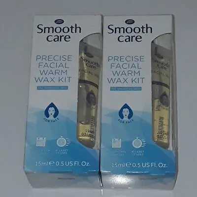 2x Boots Smooth Care Precise Facial Sensitive Skin Warm Wax Kit 15ml Brand New  • £9.95