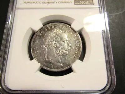 Hungary 1869-KB 1 Forint Au Silver NGC Graded Coin • $379.99