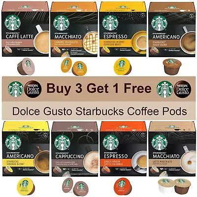 £5.99 • Buy Nescafe Dolce Gusto Starbucks Coffee Pods Boxes Of 12 Add 4 Boxes Only Pay For 3
