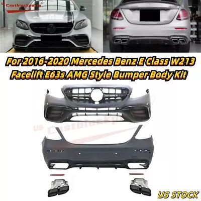 For 16-20 W213 Mercedes E-Class Upgrade E63s AMG Style Body Kit Bumper • $1405.91