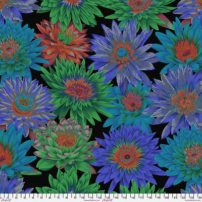Kaffe Fassett Philip Jacobs Tropical Water Lilies Pj119 Dark Floral Fabric Hy • $6.40