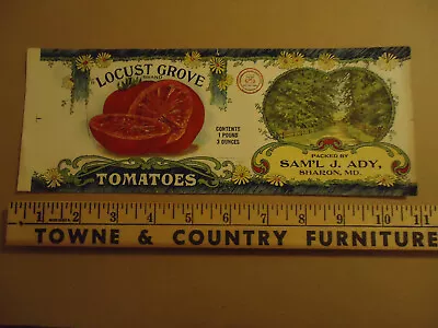 Locust Grove Tomatoes Packed By Saml J Ady Sharon MD Can Label • $19.99