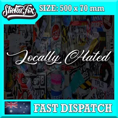 Locally Hated Window 4X4 Car Vinyl STICKER Funny DECAL 4WD JDM Truck • $8.90