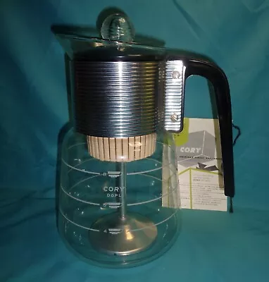 G14 Vintage CORY Glass PERCOLATOR Coffee Pot DGPL Stove Top 4-8 Cup W/ Basket • $22.99