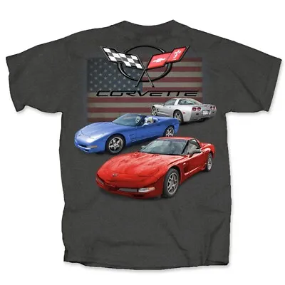 Chevy Chevrolet Corvette C5 U.S. Flag Short Sleeve T-Shirt - NEW Free Ship • $27.95