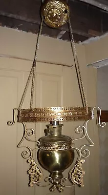 Antique Aladdin No. 11 Brass Hanging Lamp No Shade • $49.95