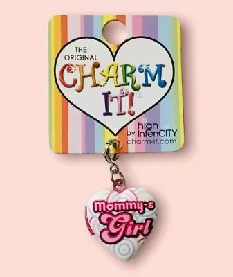 Retired MOMMY’S GIRL Pink Heart Locket Bracelet Charm It! NEW • $11