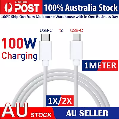 100W USB C Type C Charger Cable Fast Charge For Samsung S24 S23 S22 Huawei 1M X2 • $5.96