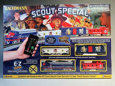 BACHMANN BSA SCOUT SPECIAL HO SCALE TRAIN SET E-Z APP Control Ez Track 01503 NEW • $239.07