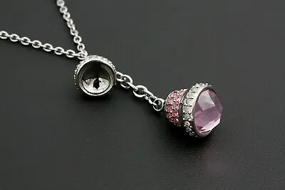 Necklace Elegant Morellato Pendant Bells Zircons Natural Pink And White Sale • $55.81