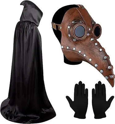£23.89 • Buy Plague Doctor Mask / Halloween Long Nose Bird Beak Set Costume / Steampunk