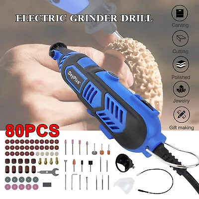 Electric Detailed Sander Mini Grinder Drill Set For DIY Craft Projects 6 Speed • £30.48