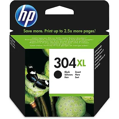 Genuine HP 304XL Deskjet 3733 Black Ink Cartridge ENVY 5010 5020  5030 5032 3750 • £25.92