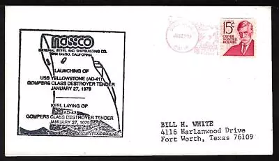 USS Yellowstone AD 41 Keel Laid On January 27 1979 San Diego CA • $4