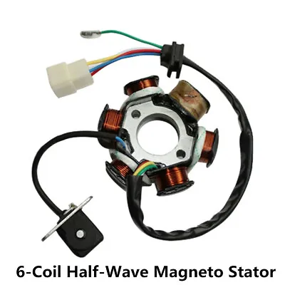 $25.01 • Buy 6 Poles 5 Wires Half-Wave Ignition Magneto Stator For GY6 50cc-125cc ATV Bike