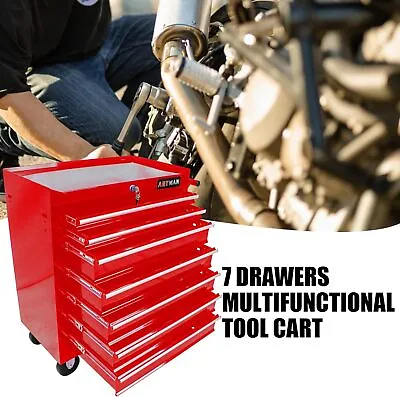 29.9 H Rolling Tool Chest W/ 7-Drawers Tool BoxTool Storage Organizer Cabinet • $215.96