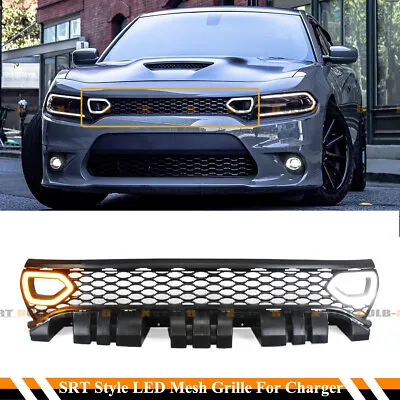 For 2015-23 Charger R/t Scat Pack Srt Switch Back Drl Dual Led Mesh Grill Grill • $112.99