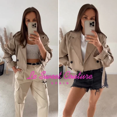 $93.90 • Buy Zara Woman Nwt Ss23 Camel Oversize Short Trench Coat All Sizes 4432/706