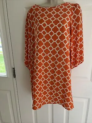 Claire James Dress Medium Orange Moroccan • $14.99
