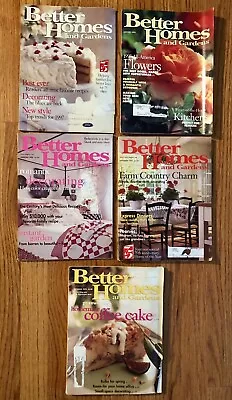 VTG Lot (5) Better Homes And Gardens Magazines 1995 1997 1999 • $5.99