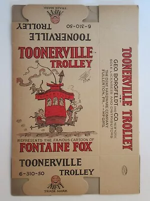 Vintage Toonerville Trolley Toy Dent Hardware Fontaine Fox Box (Only) • $44.95