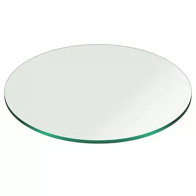 $62.90 • Buy Round Glass Table Top 3/8 Inch Thick  With Pencil Polish, Tempered Clear Glass