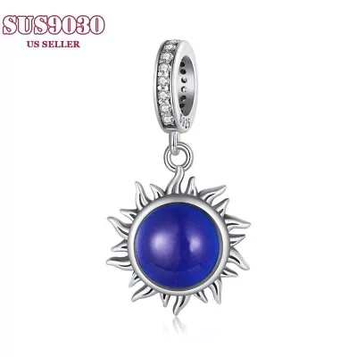 Sun Mood Stone Pendant 925 Sterling Silver Fashion Jewelry • $16.49