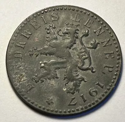 Landkreis Lennep 1917 Zinc Coin 50 Pfennig • £1.15