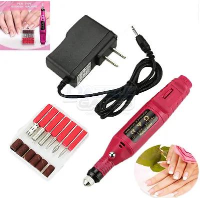 Nail File Drill Kit Electric Manicure Pedicure Acrylic Portable Salon Machine • $8.99